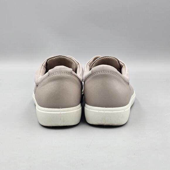 ECCO Women's Size 6 US 37 EU EUC Soft 7 Slip On 2.0 Beige Leather Sneakers Shoes - Picture 4 of 8